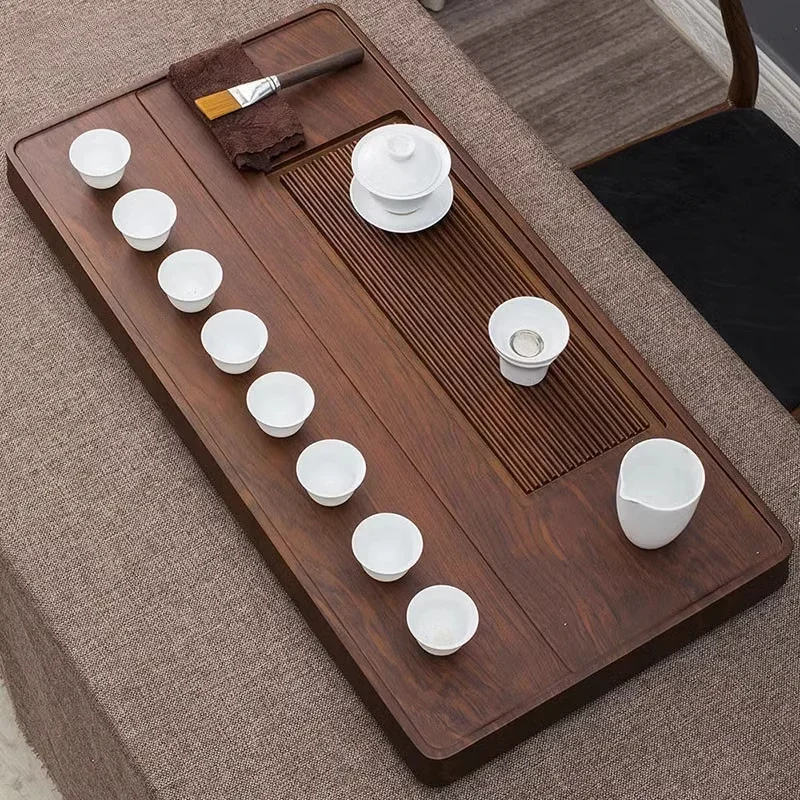 الصرف صينية شاي خشبية أدوات صينية بسيطة حديثة صينية فريدة من نوعها غرفة المعيشة الضيافة الكونغ فو Bandejas الأثاث العصري
