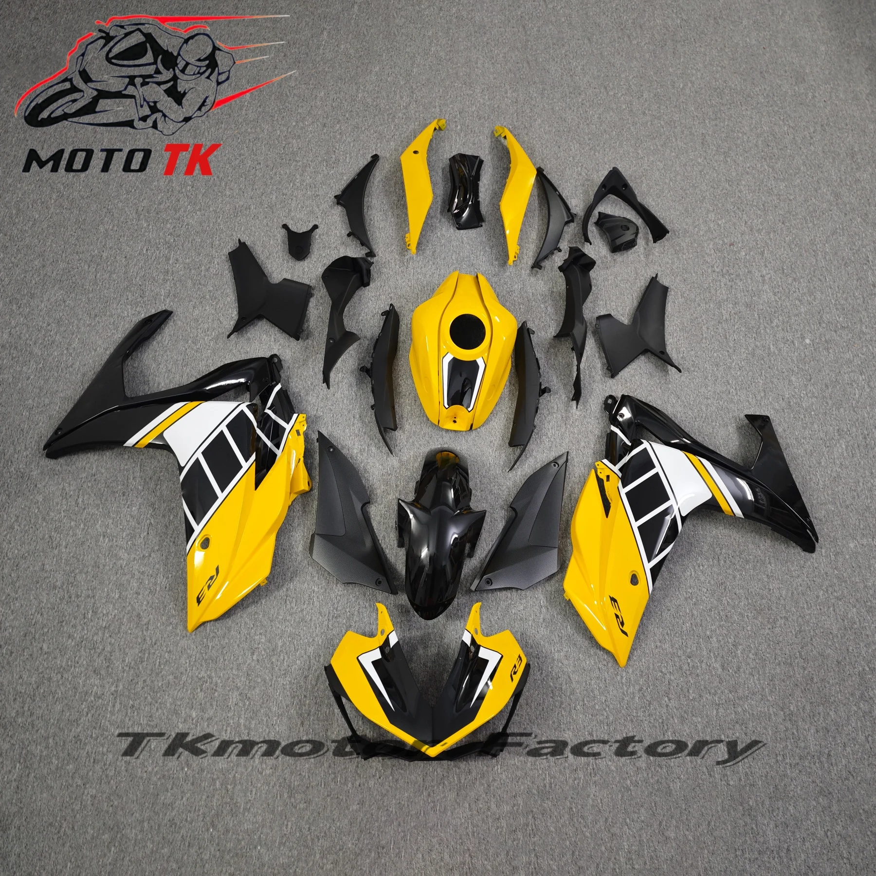 

The New ABS Fairings Kit Fit For YAMAHA YZF- R25 15 16 17 18 2015 2016 2017 2018 Bodywork Set Custom Matt Black