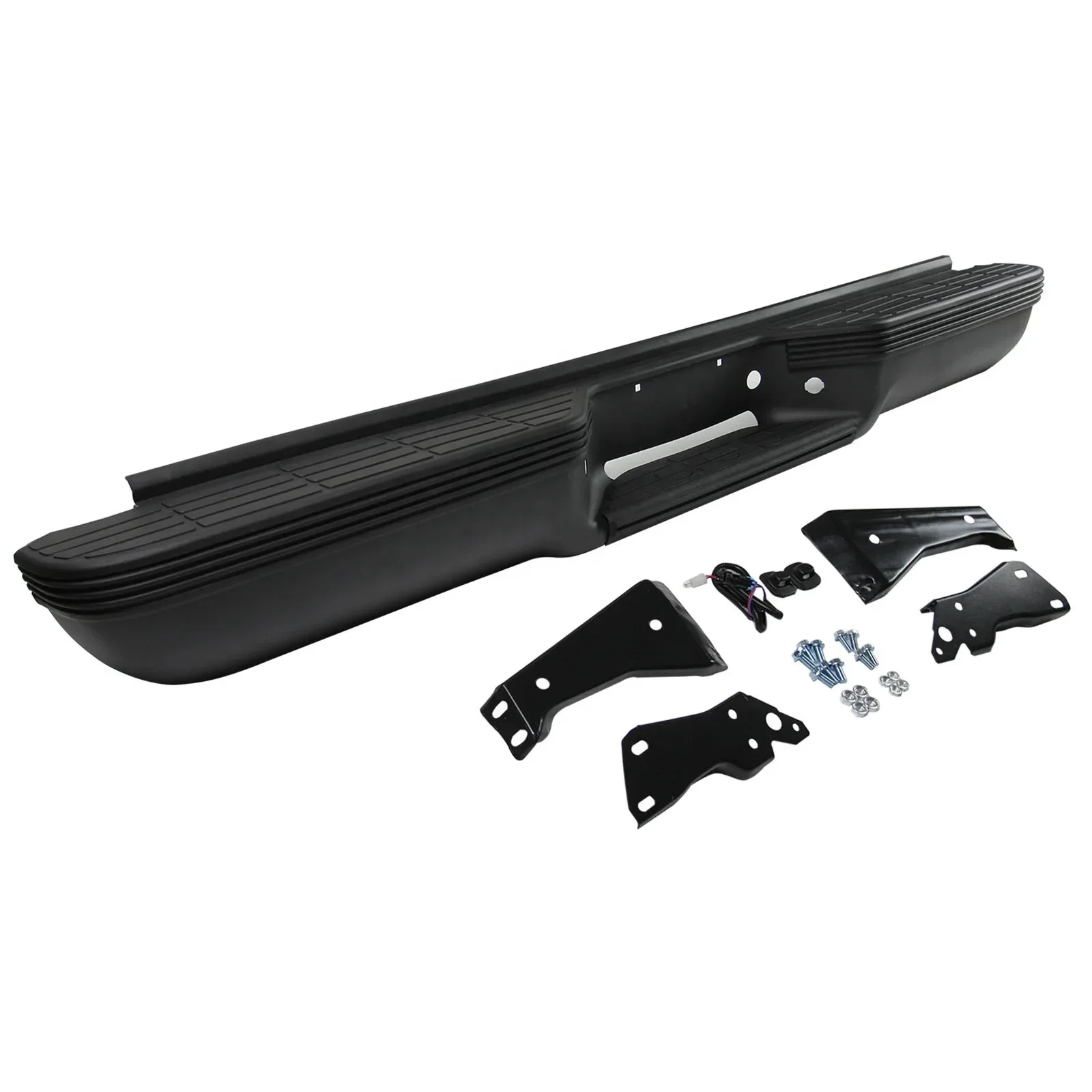 Black Rear Bumper for 88-00 Chevy Silverado GMC Sierra C/K 1500 2500 Fleetside