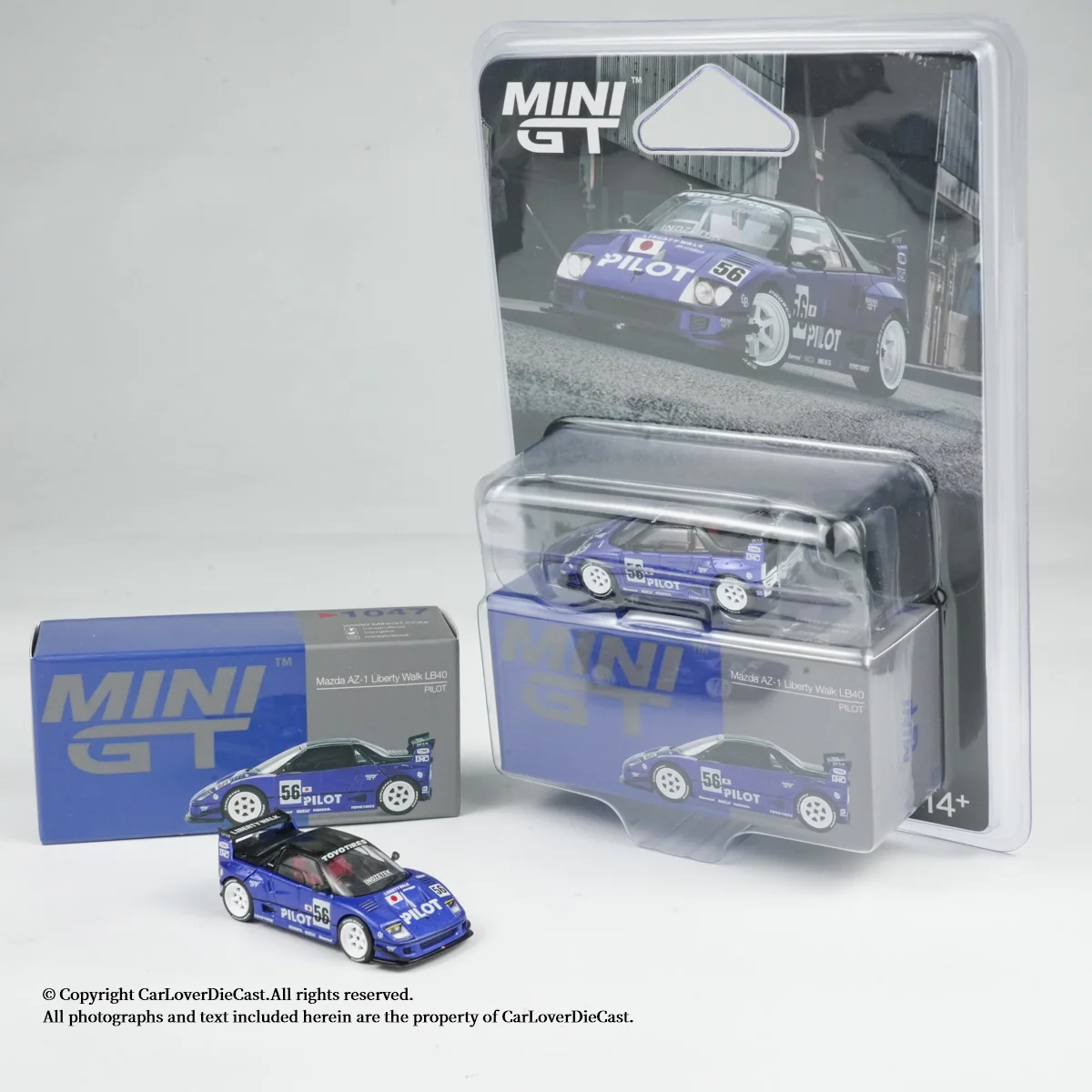 

MINIGT 1:64 Mazda AZ-1 Liberty Walk LB40 PILOT MGT01047-CH Car Alloy Toys Diecast Metal Model for Children