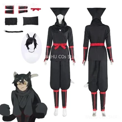 Anime Delicious In Dungeon Cos Izutsumi Cosplay Outfit Izutsumi Tail Wig Black Suit Adult Women Halloween Roleplay Costume
