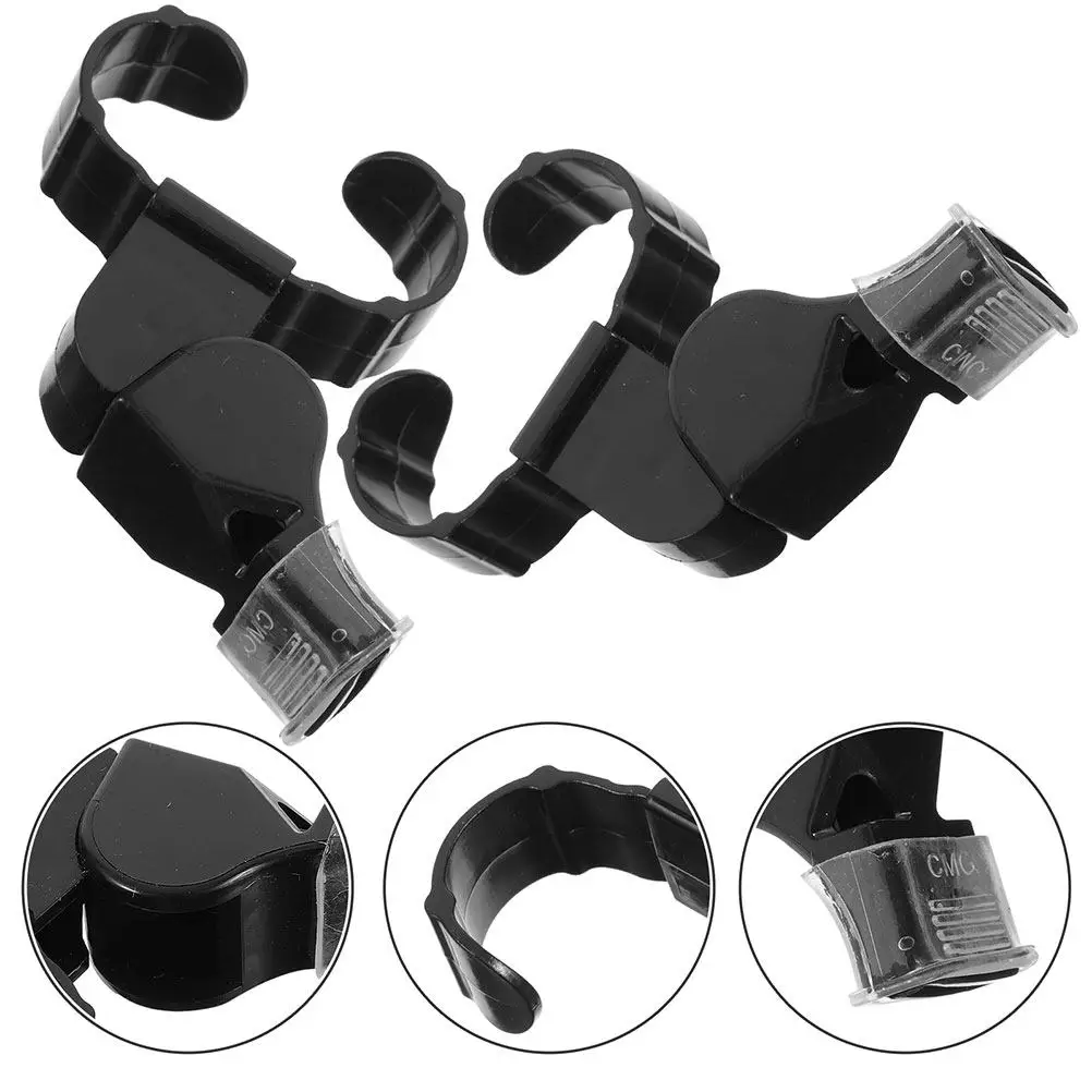 4Pcs Loud Dual Tone Plastic Whistle with Convenient Finger Ring Ideal for Coaches Referees Teachers Lifeguards Outdoor Sports