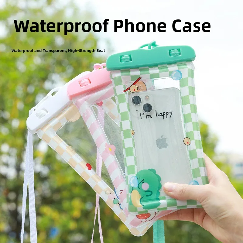 Cute Cartoon aron Iatable Waterproof Phone Bag for Outdoor Swimming And Drifting Touch Screen Sed Waterproof Bag