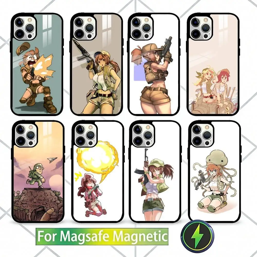 

M-Metal-I S-Slug Game Phone Case For iPhone17,16,15,14,13 Plus,Pro Max Magnetic For Magsafe Wireless Charging
