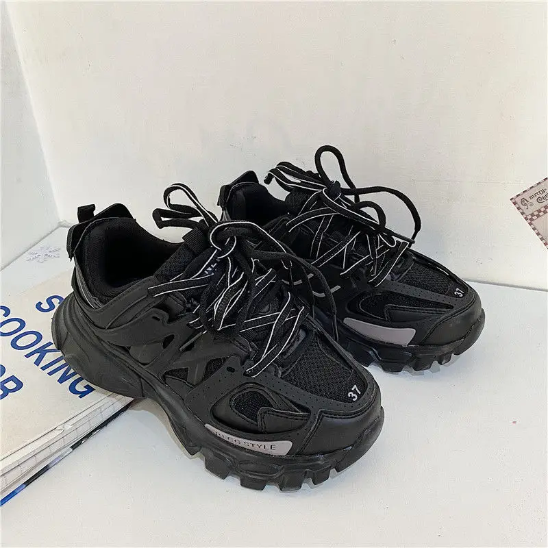 Fashion Women's Tennis Trend Sneakers Woman Chunky Casual Sports Shoes Thick Bottom Women Men Flats Walking Shoes 2023