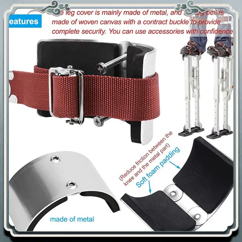 

Premium Stilts Comfort Straps Kit, Universal Drywall Stilt Straps And Foot Rest, Stilts Leg Band Parts Easy Use Leg Band