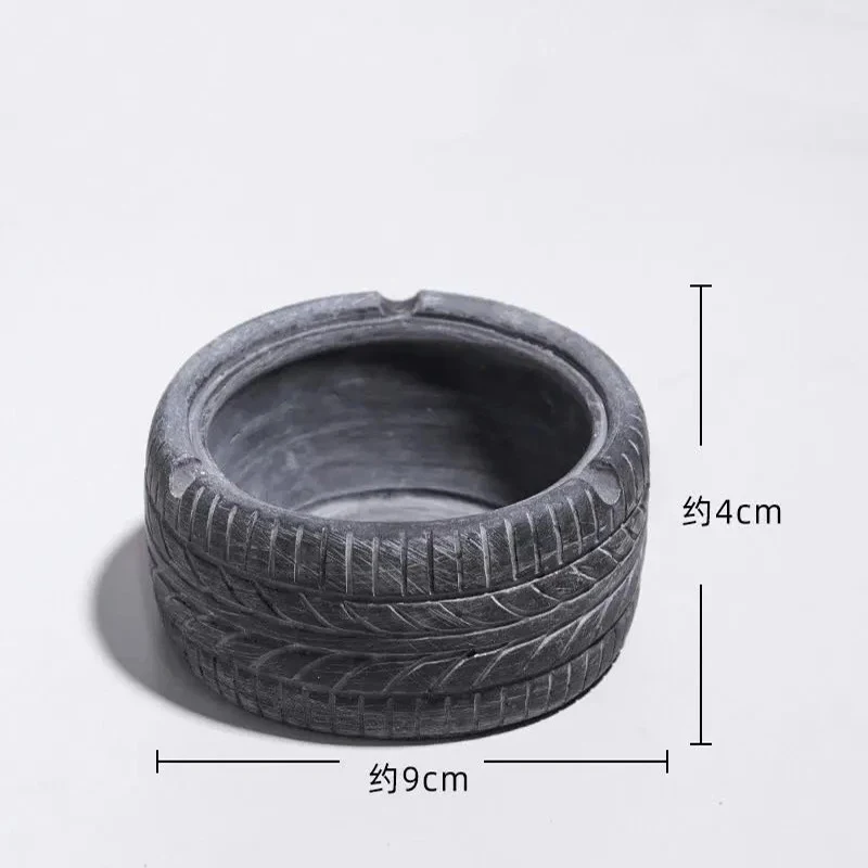 

Retro Tire Shaped Smokeless Desktop Ashtray Personalized Trendy Creative Home Bar Ashtray for Stylish Smoking Convenience