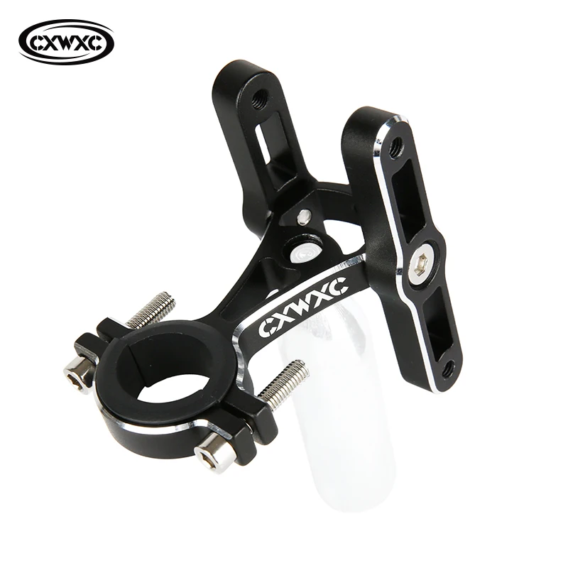 CXWXC Aluminum Alloy Water Bottle Cage Single Double Adapter Mount MTB Road Bike Cycling Kettle CO2 Cartridge Cylinder Holder