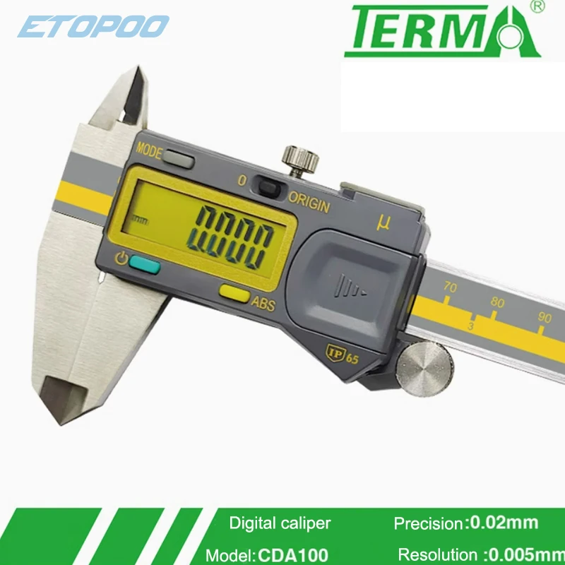 Terma دقة 0.005 مللي متر IP54 مقاوم للماء 150 مللي متر 300 مللي متر الرقمية الورنية الفرجار ميكرون الفرجار الإلكتروني سمك ميكرومتر مقياس
