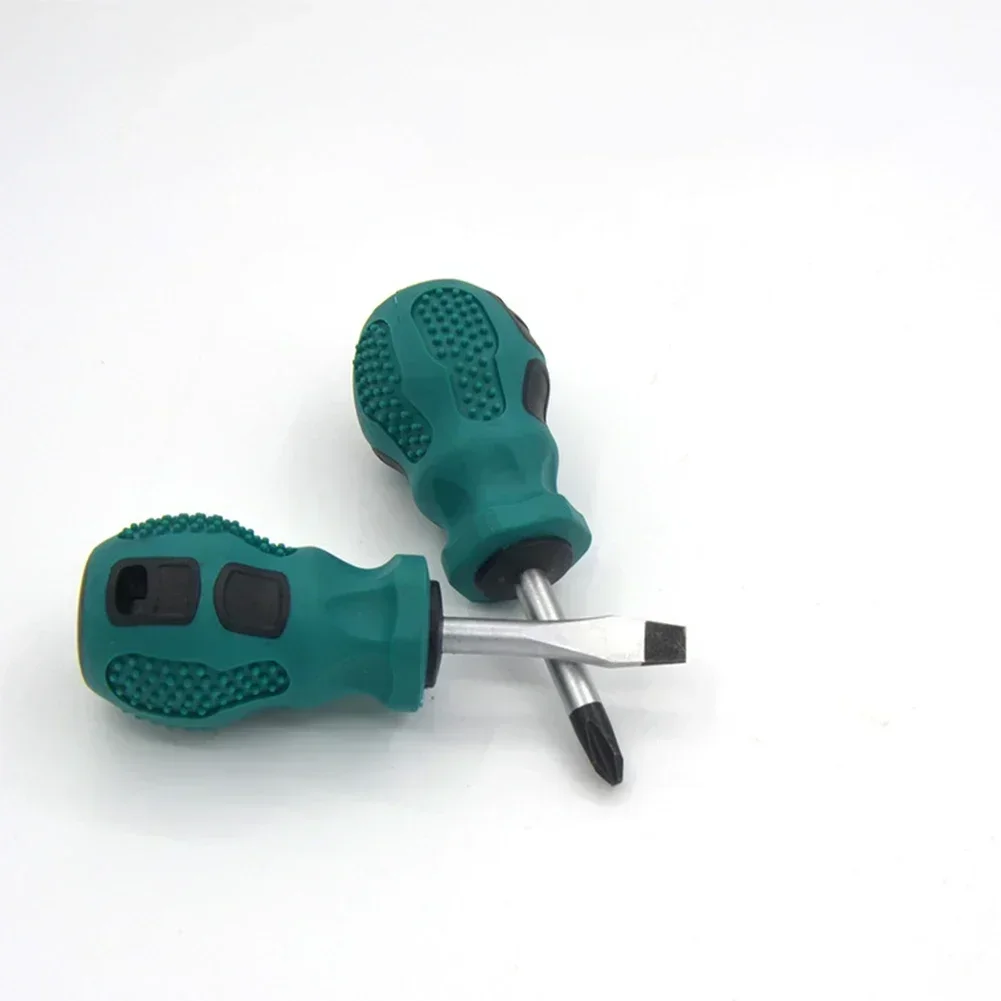 Dual-purpose Slotted Cross 2 In1 Screwdriver Magnetic Screwdriver Magnetic Short Repair Hand Tools Screwdriver