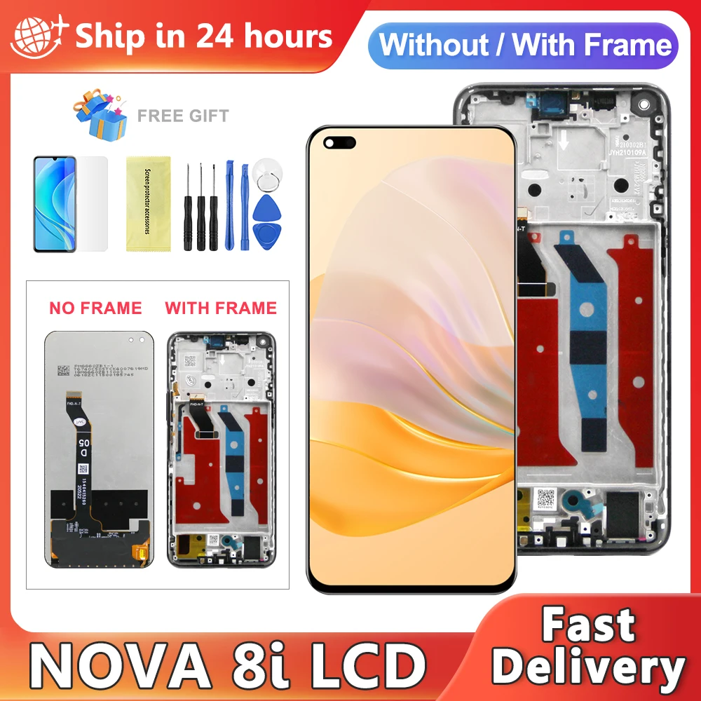 6.67'' For huawei Nova 8i NTN-L22L NTN-LX1 LCD Display Touch Screen Digitizer Assembly For huawei X20 Screen Replacement