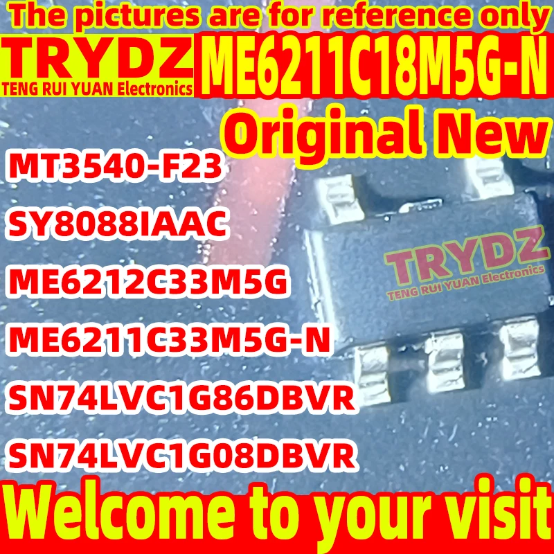 200-20pcs Original New ME6211C18M5G-N SY8088IAAC ME6211C33M5G-N SN74LVC1G86DBVR ME6212C33M5G MT3540-F23 SN74LVC1G08DBVR SOT-23-5