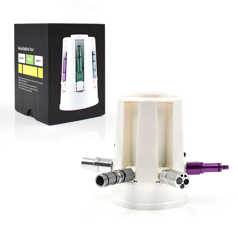 6-in-1 Dental Handpiece Lubrication Cleaning Machine Easy Operation Spray Cover with 5 Styles for Dental Tools
