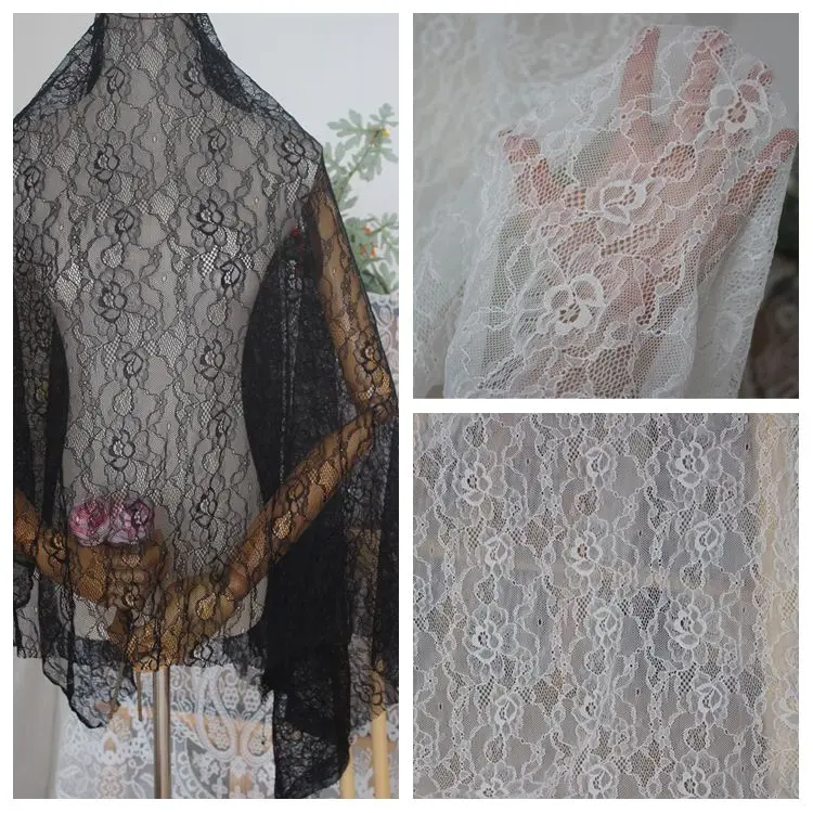 

Высококачественная эластичная приятная для кожи мягкая кружевная ткань для одежды «сделай сам» свадебное платье Интимные аксессуары для одежды