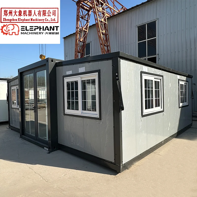Sandwich Panel Expansion House Two Bedrooms One Living Room One Kitchen One Bathroom Office Use Midcentury Modern Design
