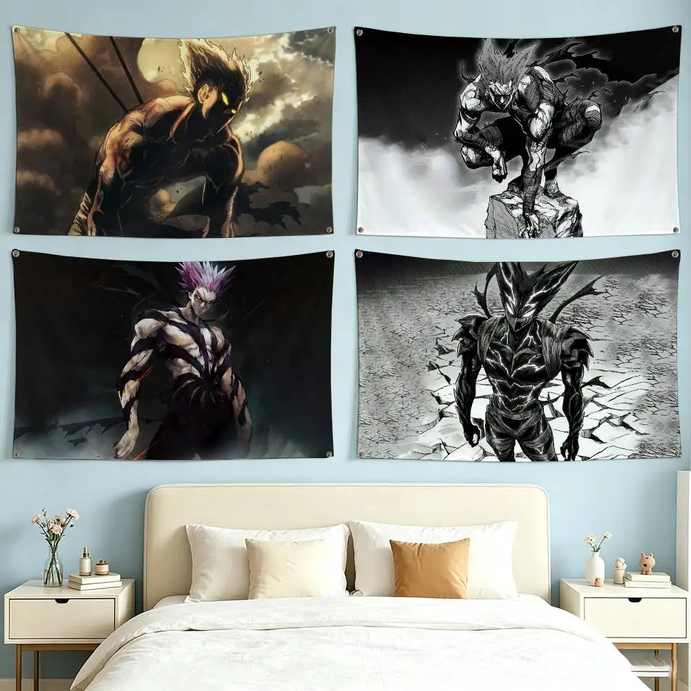 Anime O-One Punch Man Garou  Flags for Bedrooms Home Decor Items Outdoor Decors Garage Decoration Flaga