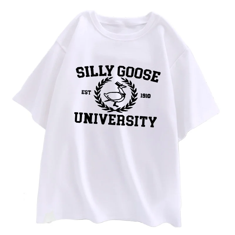

Женские футболки Silly Goose Est 1985, дышащая повседневная футболка с героями мультфильмов, милая модная спортивная футболка с короткими рукавами