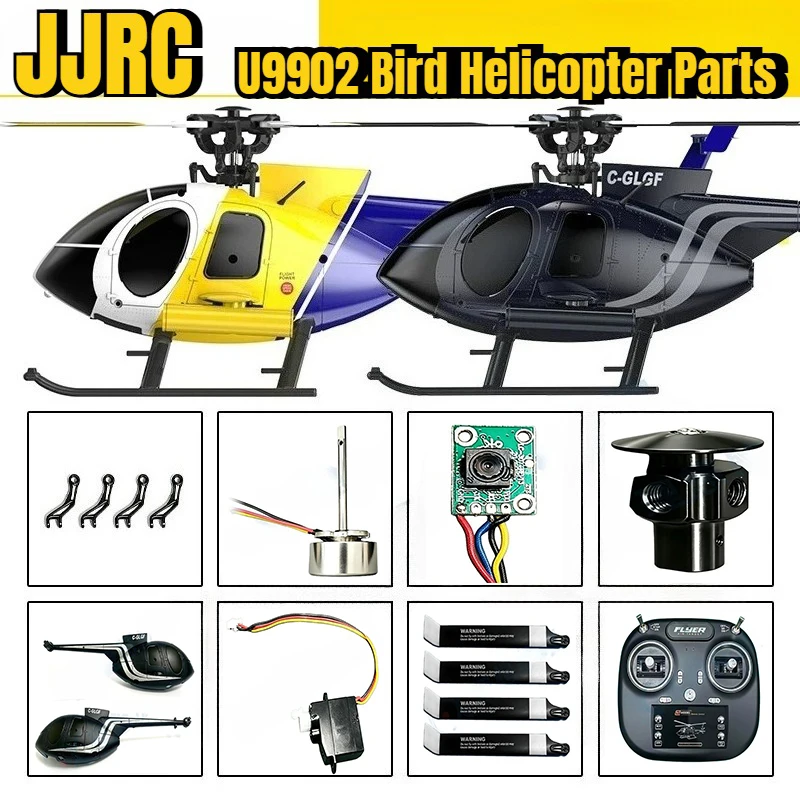 JJRC U9902 RC Helicopter Parts Original Rotor Head Servo Receiver Connecting Rod Blade Bearing Rotor Clip Servo Motor Wing