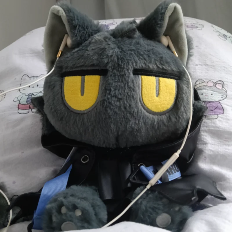 Official Collectible Arknights Phantom Cat Plush Doll Soft Stuffed Desktop Decoration Toy For Game Fans