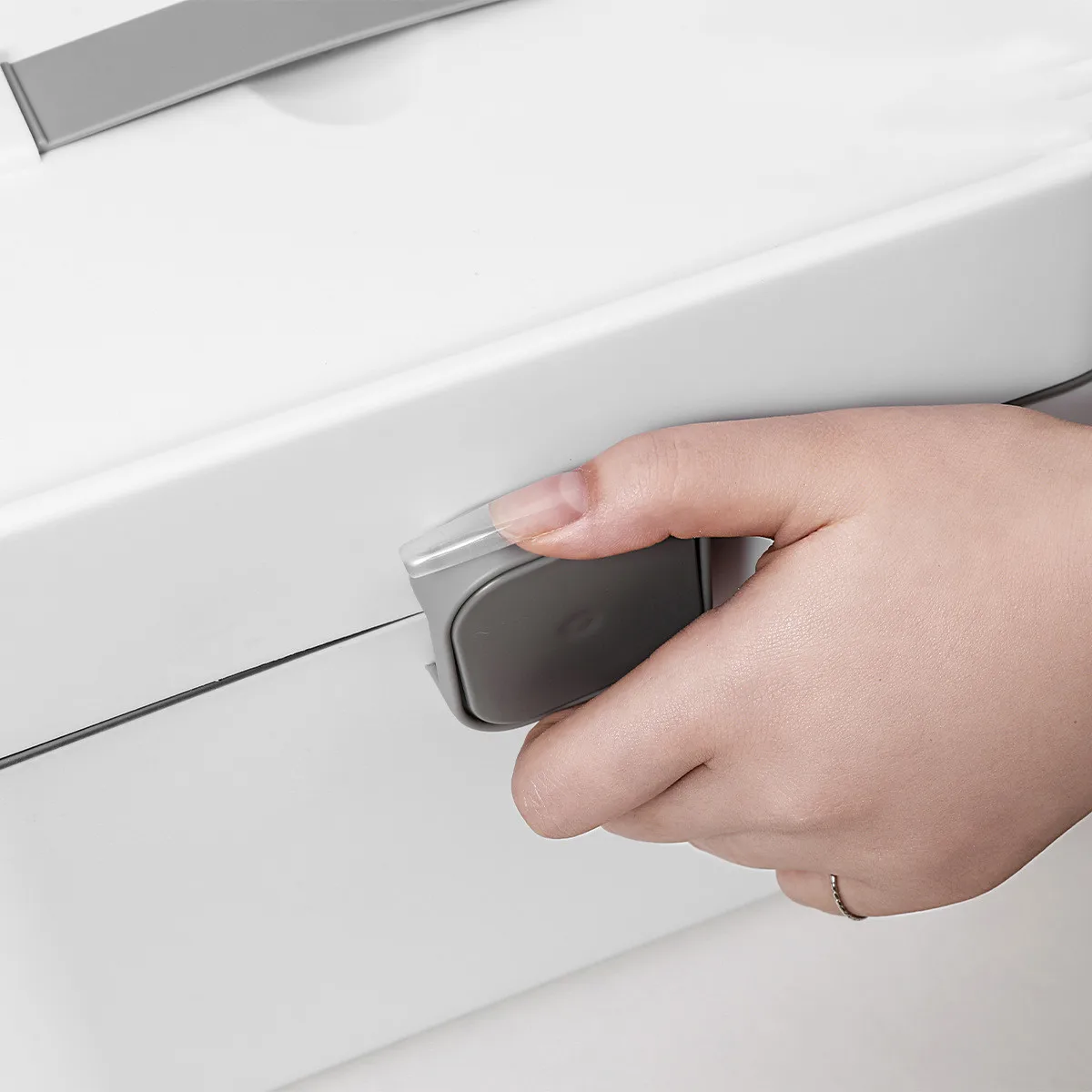 Scatola portaoggetti in plastica per nail art Strumenti per unghie Organizzatore per smalto gel Asciugatrice per unghie Contenitore per lampada Pennello Porta accessori per manicure