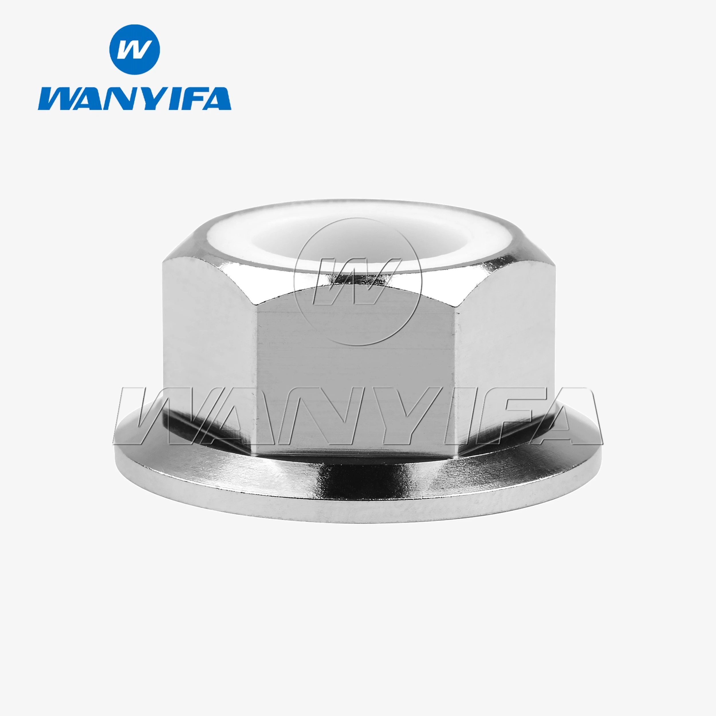 Wanyifa Titanium Nut M14 1.5 Pitch Sprocket Flange Hex Head Nylon Lock Nuts for Car Motorcycle