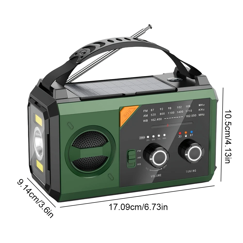 20000mAh الشمسية الطقس تنبيه راديو الشمسية كرنك اليد تنبيه الطقس AM FM NOAA SOS إنذار كرنك الطوارئ راديو الطقس نوع-C