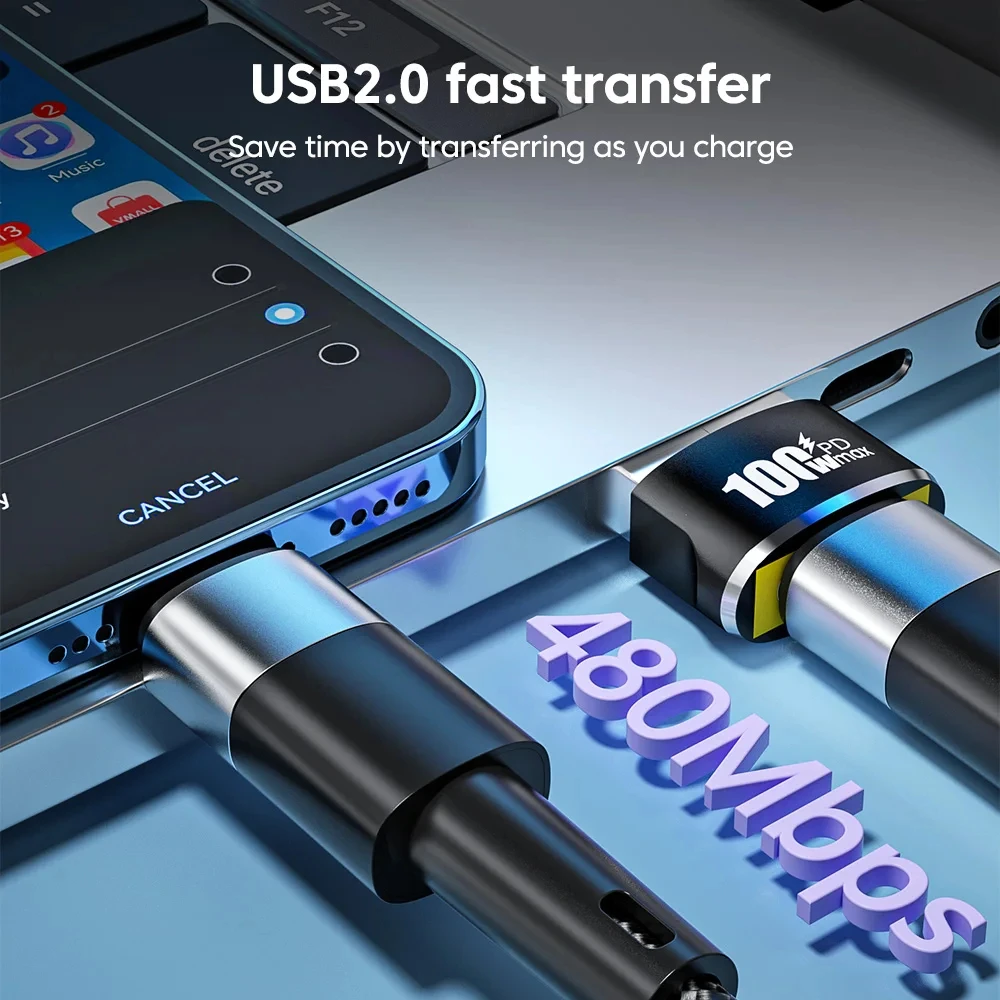 Nnbili pd 100w otg adapter usb zu typ c konverter USB-A männlich zu usb c weiblich stecker zum laden der daten übertragung kabel gebundenes headset
