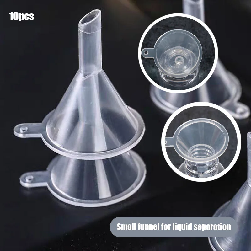 

10pcs 30mm Mini Plastic Funnel Small Mouth Liquid Oil Funnels Laboratory Supplies Tools School Experimental Supplies