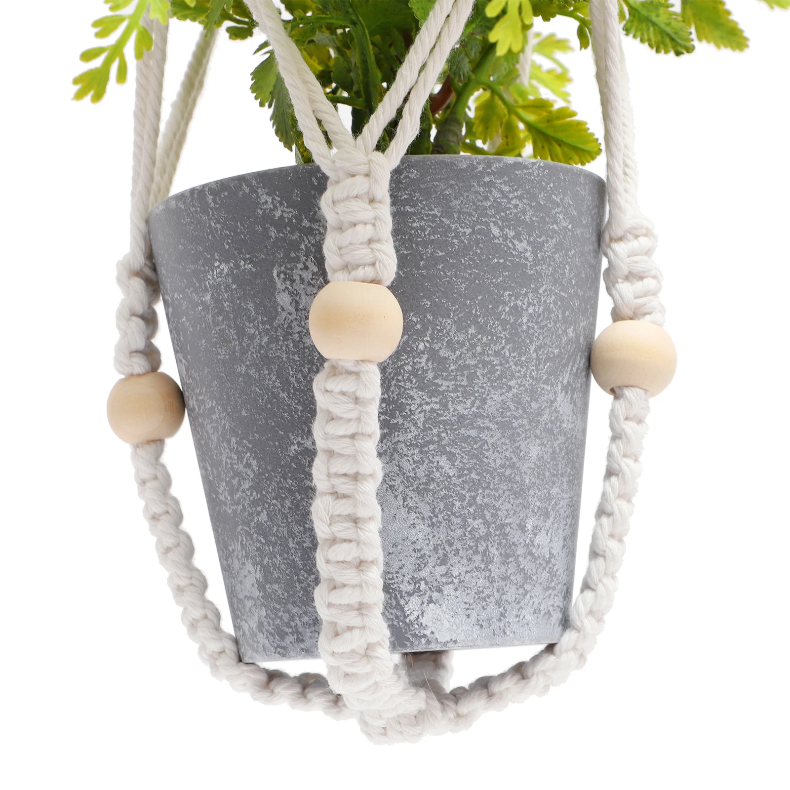 

2pcs Cotton Rope Hanging Basket Plant Pots Hangers for Macrame Flower Holder Bedroom Balcony Garden Planter