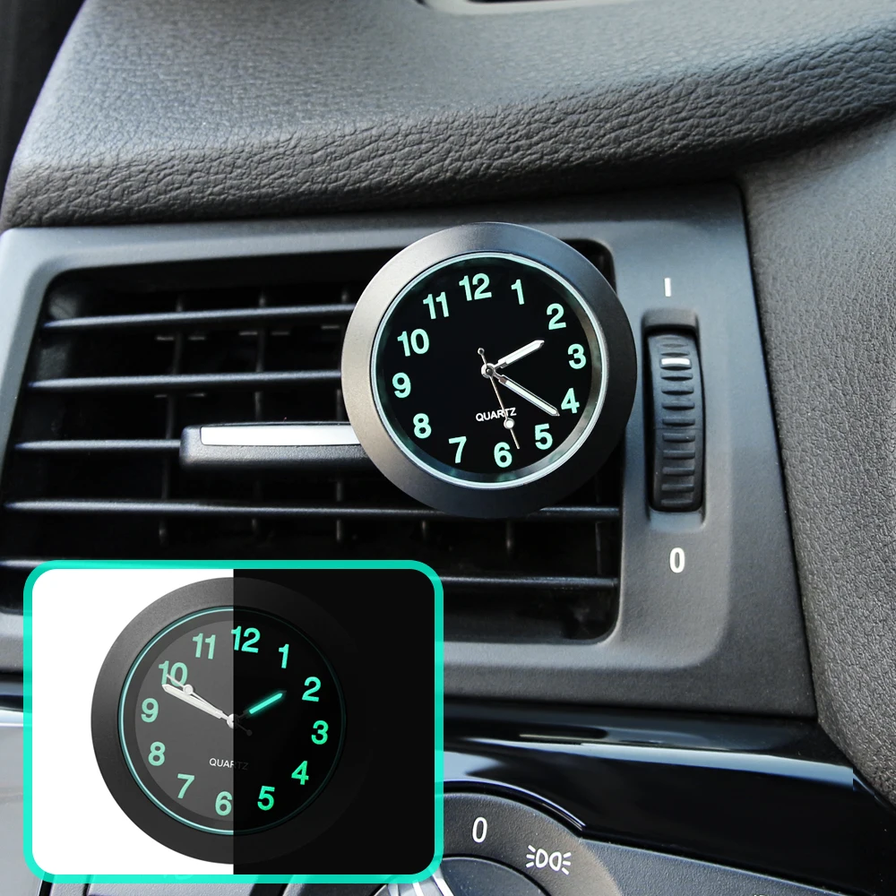 

Universal Round Car Clock Stick-On Electronic Watch Dashboard Noctilucent Decoration For Cars Car Accessary