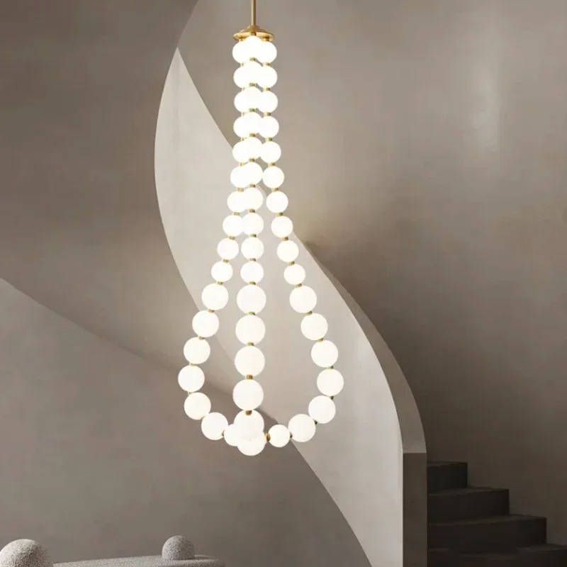 

GHJUYIOL YECTSKI Nordic home decoration, stair chandelier, living room and dining room Pendant lights, ceiling light, indoor lig