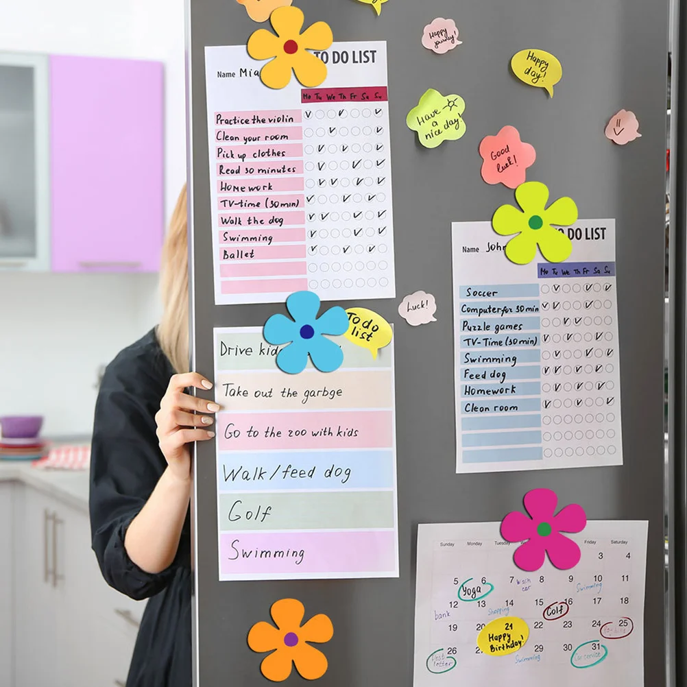 

24Pcs Magnetic Flower Fridge Magnets Cute Decorative Stickers for Home Kitchen Car Door Flower Decals Creative Car Magnets