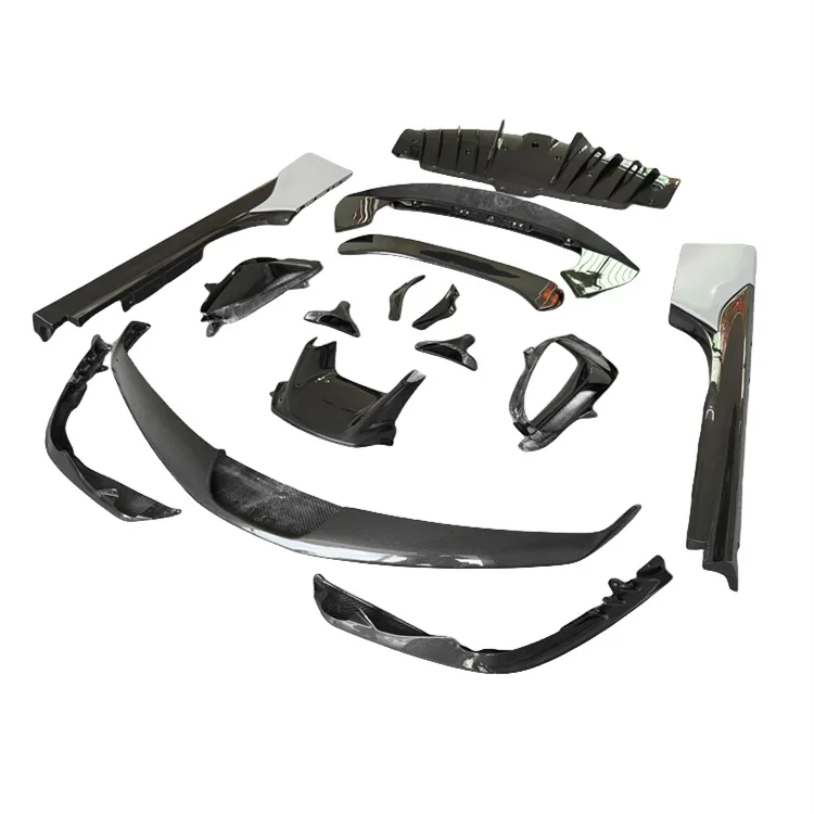 Upgrade Full Dry Carbon Fiber Body Kit Front lip side skirt, rear diffuser, rear spoiler ForFerrari SF90 OEM Style Bodykit