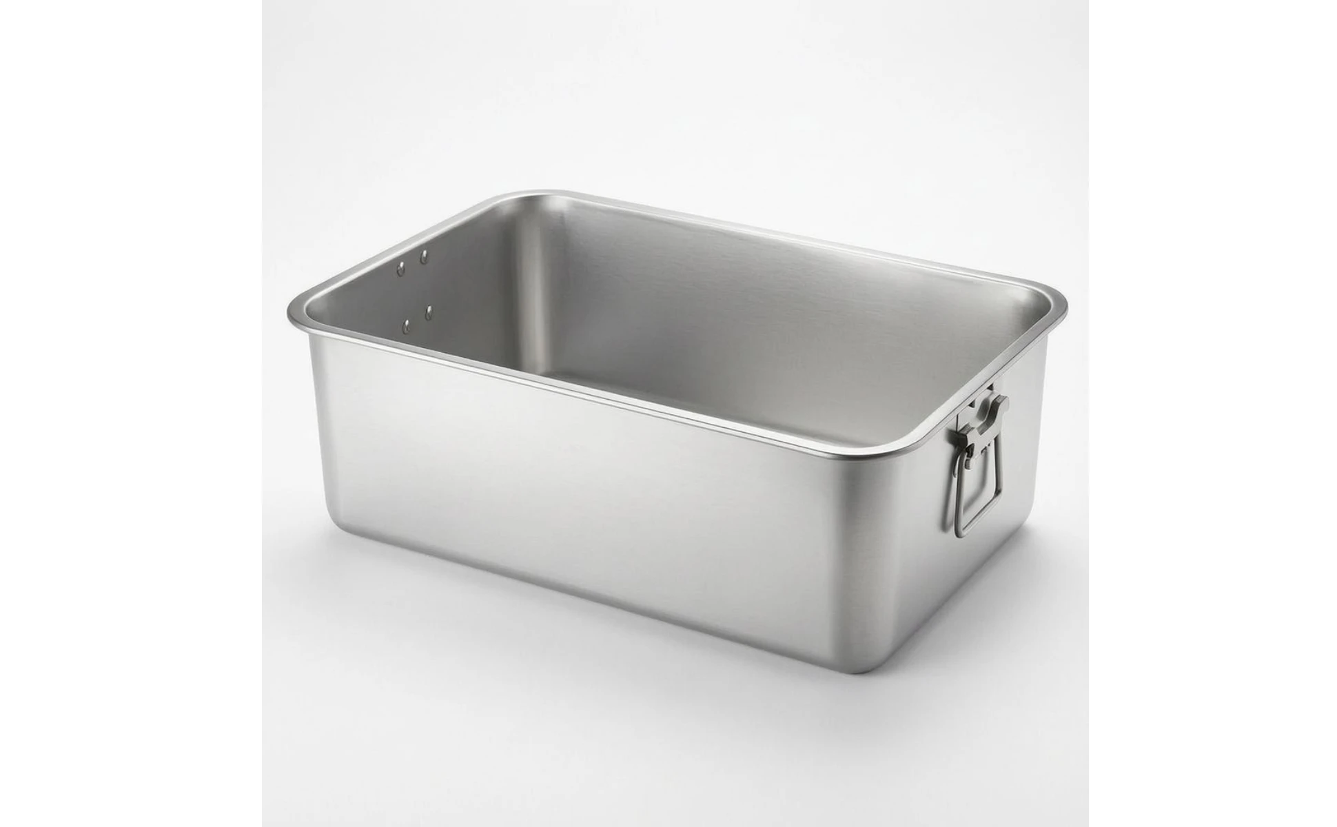 Stainless Steel Tray Side Handles Rectangular Serving Tray Stainless Steel Hotel Pan Seamless Home Container Stackable