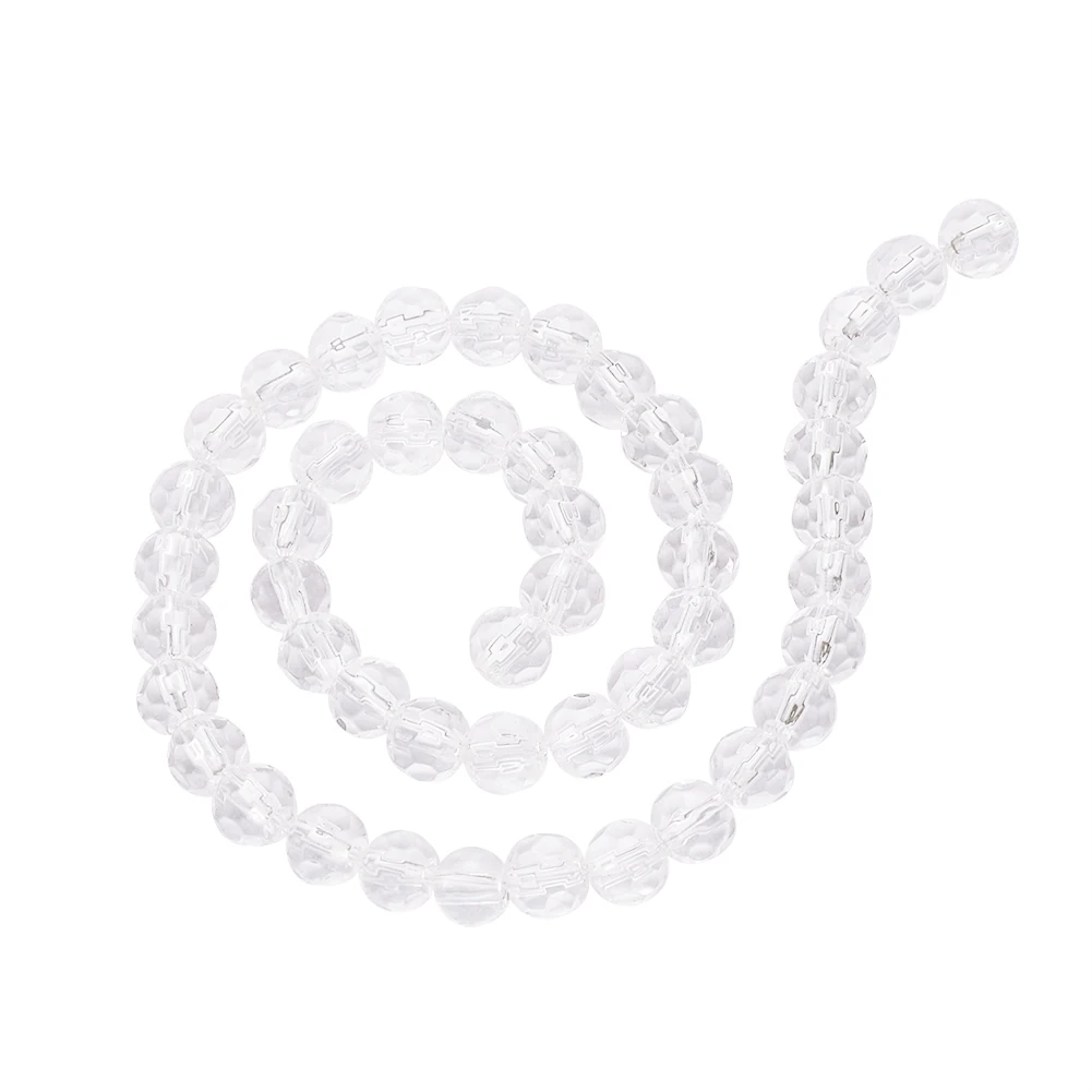 1 Strand Clear Faceted Glass Round Beads for Beading Jewelry Making 4mm 6mm 8mm 10mm 14mm 16mm 20mm