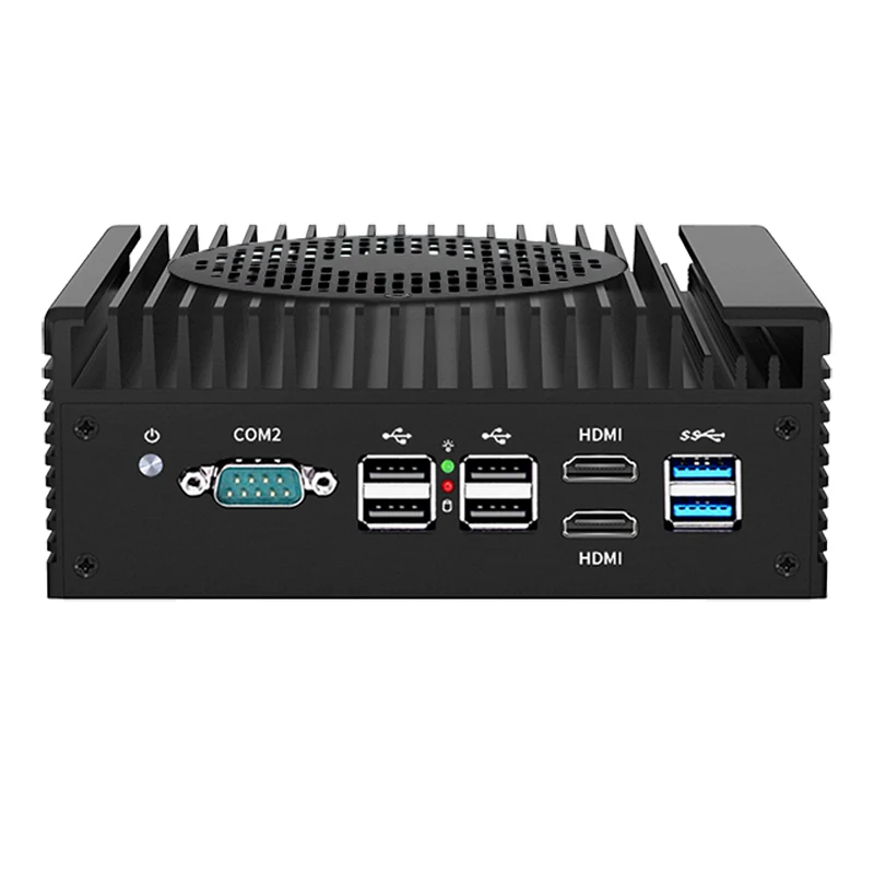 N00 Intel Quad Core Fanless Mini Soft Router 4*i226V LAN 2.5G pfSense Firewall Mini PC 2*COM 2*HDMI Windows11 Server Computer