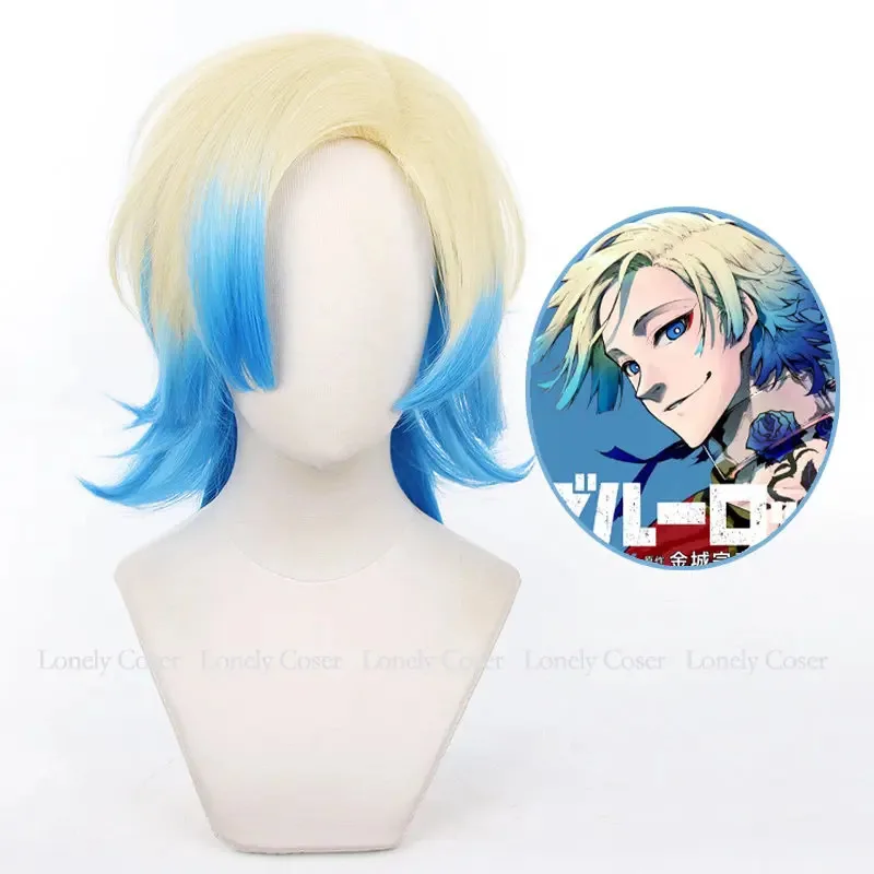 Michael kaiser cosplay traje anime azul bloqueio peruca equipe bastardo munchen no.10 alemanha camisa de futebol uniforme tatuagem adesivo