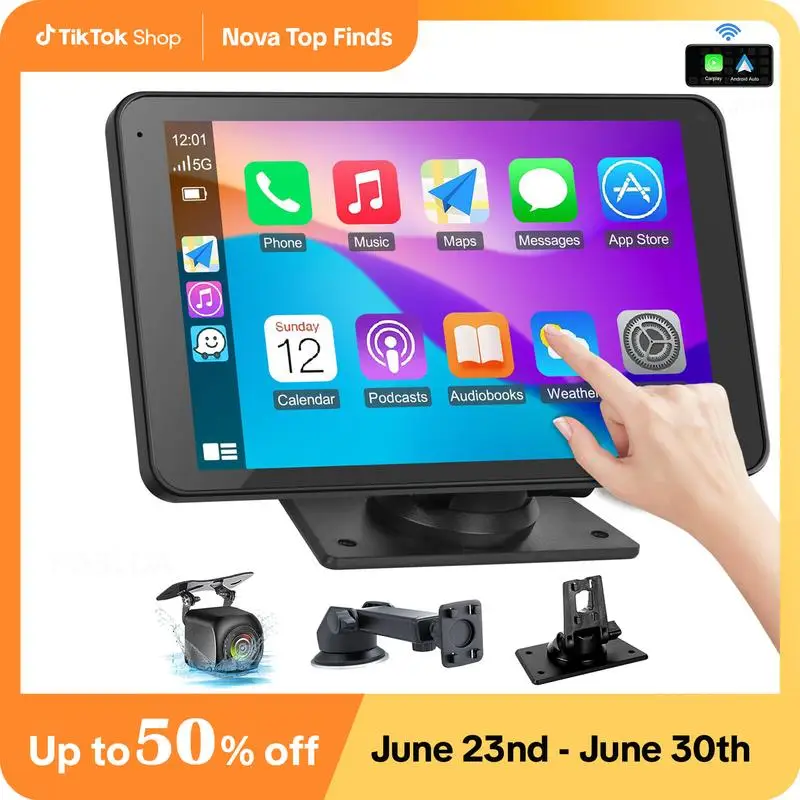 

【PASLDA】2025 Upgraded Wireless CarPlay Screen : The Ultimate Portable Car Play Adapter for Seamless In-Car Entertainment