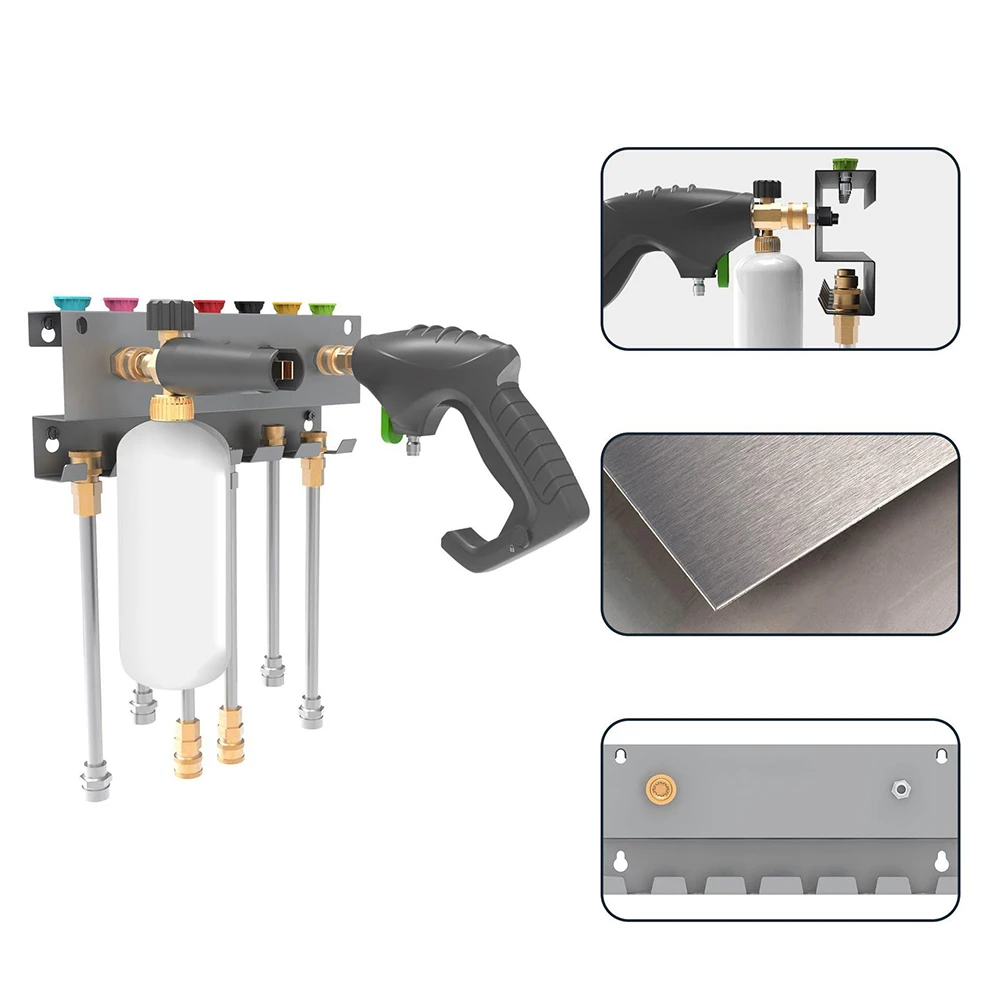 For Foam Nozzle Nozzle Tip Holder Pressure Washer Holder Efficient Tool Organization Heavyweight Metal Construction