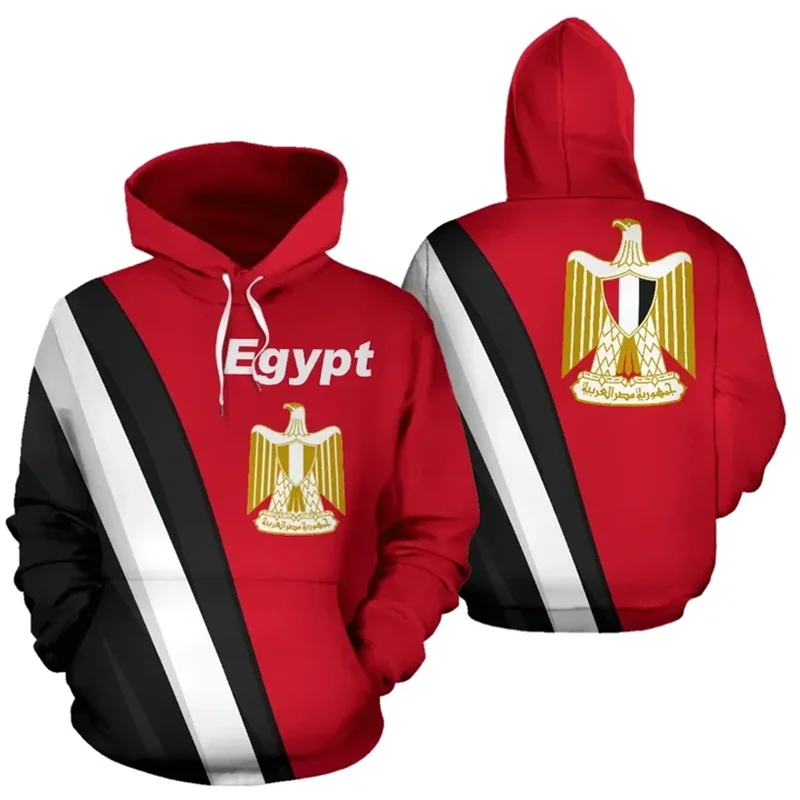 Vintage 3D Printing African Dashiki The Arab Republic-of Egypt Flag New In Hoodies & Sweatshirts Egypt Emblem Graphic Pullovers