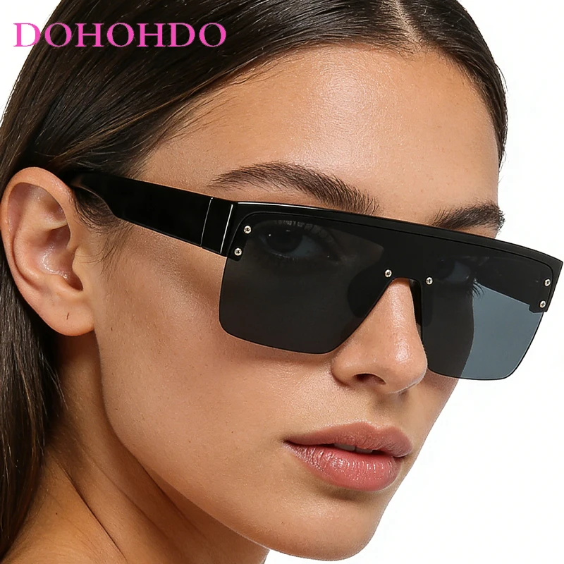 

Trendy Big Frame Square Rice Nail Sunglasses Women Retro Classic Punk Men Sunglass Driving Fishing Shade Glasses Unisex UV400