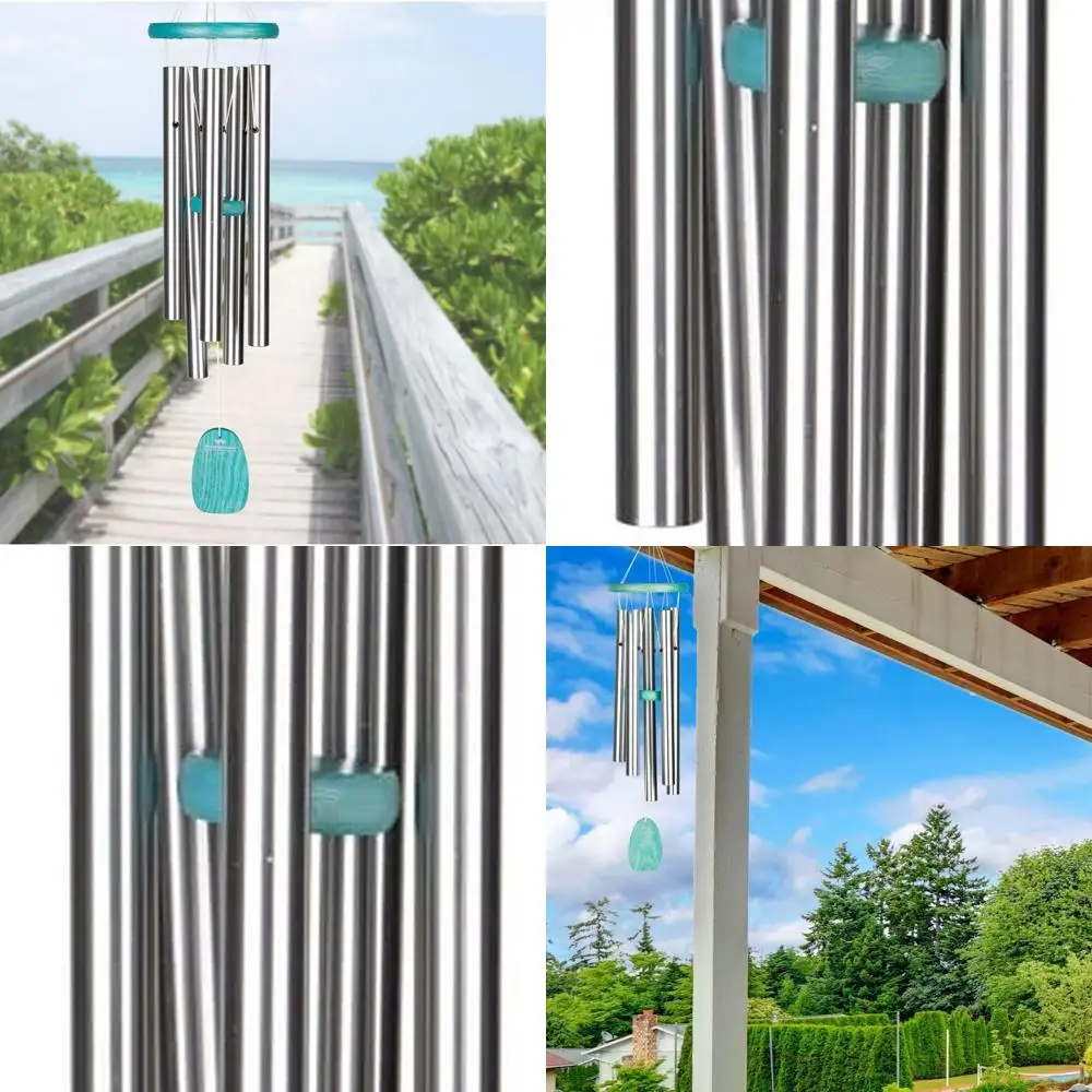 

24 уличных колокольчиков для патио, сада и передней крыльца — зеленый декоративный пляжный стиль