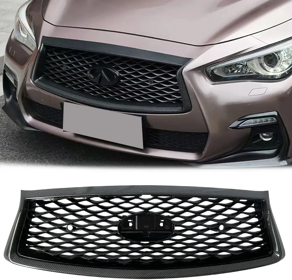 

Hot Selling Car Exterior Accessories Carbon Fiber Front Car Grill Mesh for Infiniti Q50 Q50S 2018- 2022