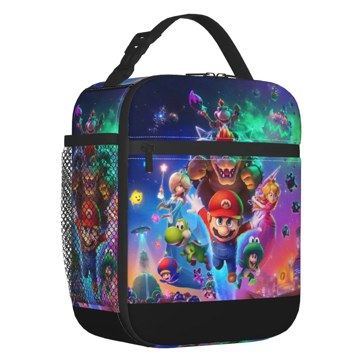 Bolsa Térmica Personalizada M-Marioes Video Game Brothers Friends para Piquenique ao Ar Livre, Lancheira Portátil Térmica para Homens e Mulheres