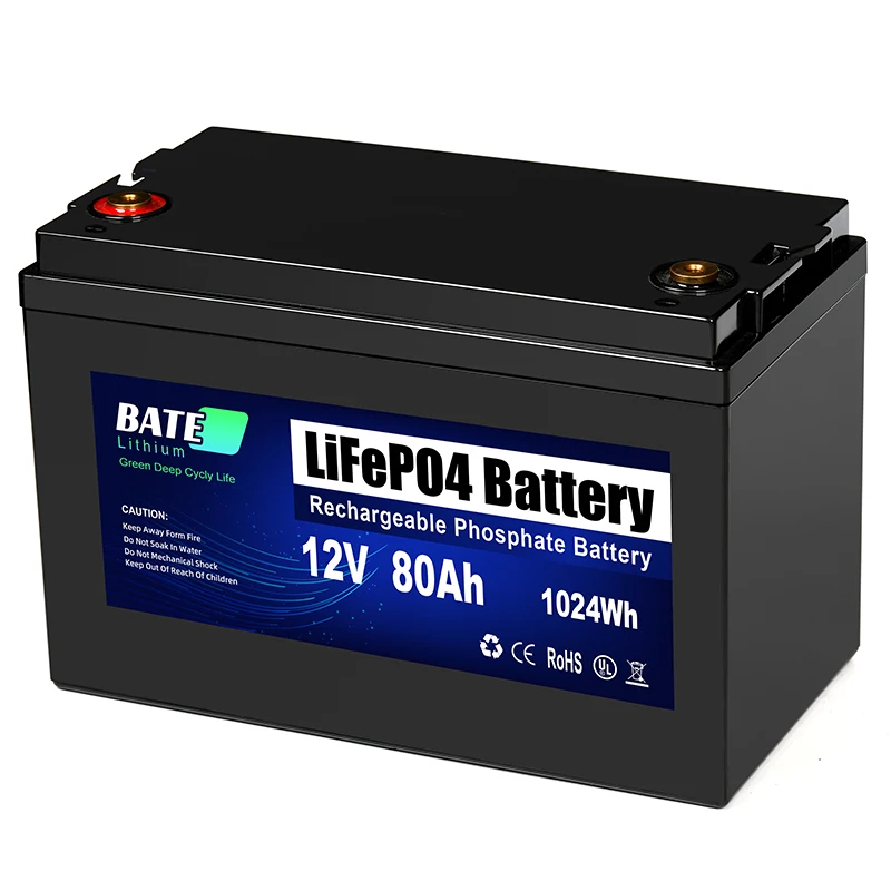 Professional Manufacturer 12V 80Amp Lithium LFP Battery With BMS Replacement Lead Battery