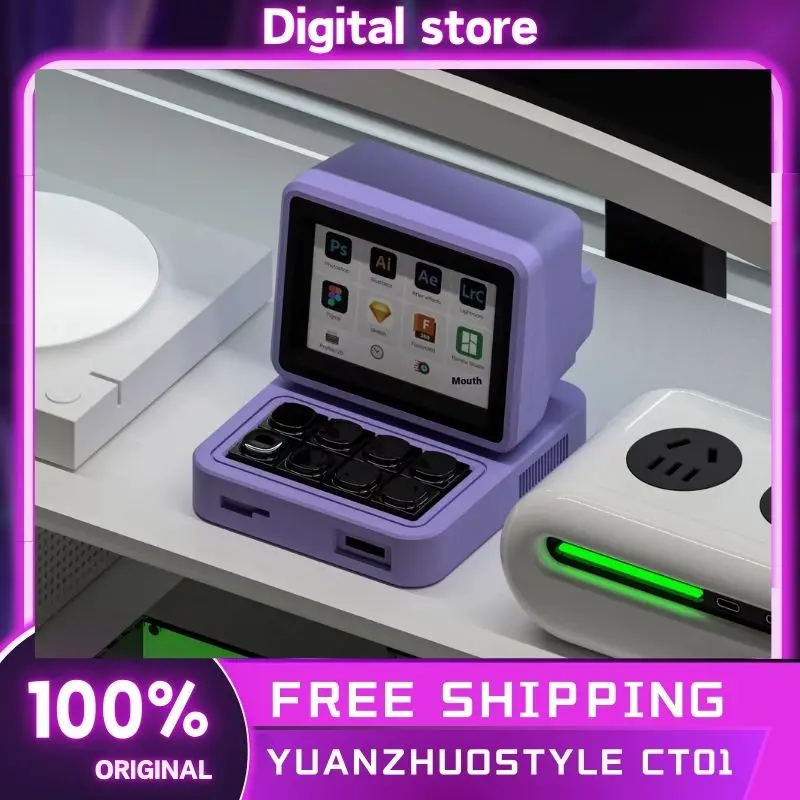 Yuanzhuostyle Ct01 Diy For Gaming/Office/Livestreaming Custom Streamdeck Content Creation With Screen Console Studio Controller