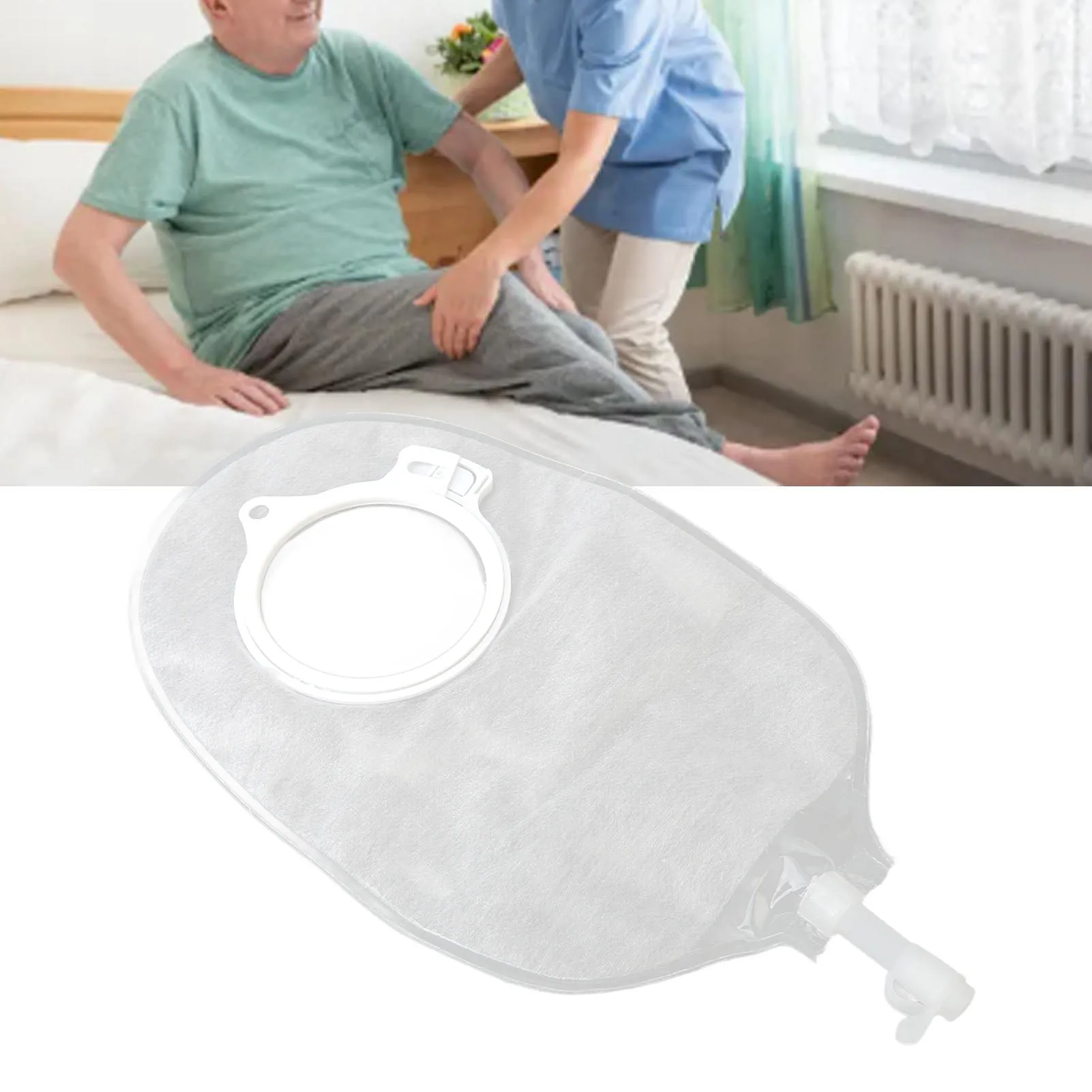 

10pcs Ostomy Bags Disposable Ostomy Pouch for Stoma Care Transparent Lock Buckle Prevent Backflow Colostomy Bag Pouch