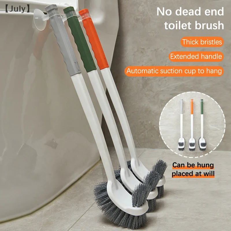 

Щетка для унитаза с длинной ручкой, тип присоски, без отверстий, настенный, двусторонний локоть, без мертвых углов, чистка раковины на корточках