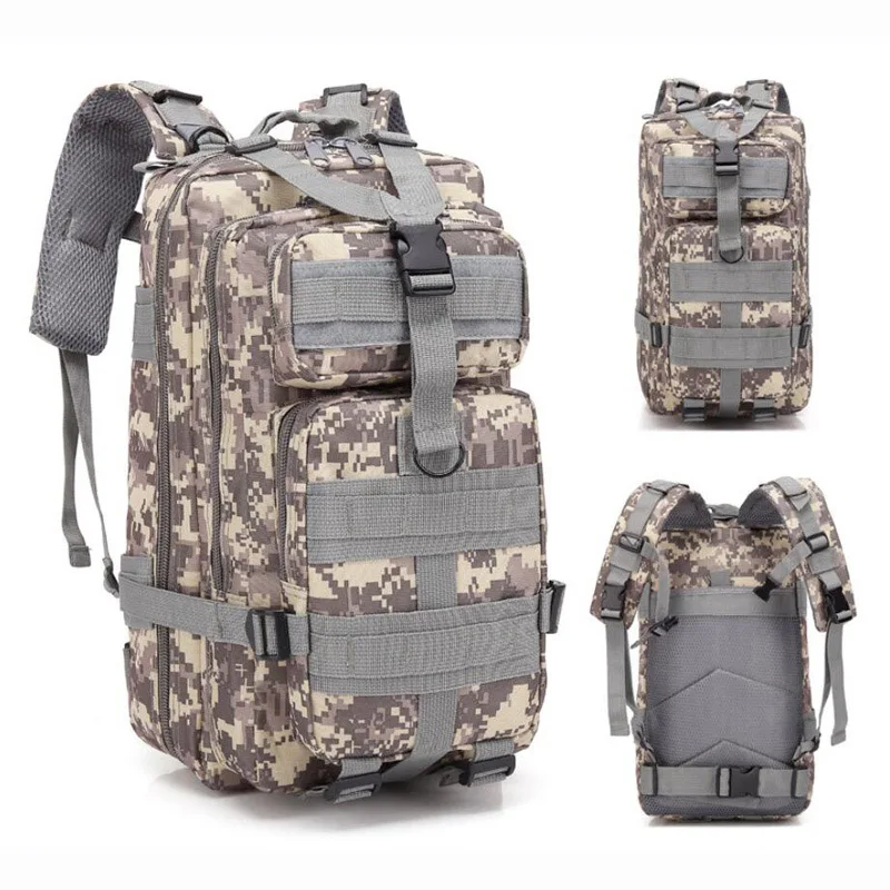 Zaino da trekking da campeggio mimetico tattico militare di grande capacità Borsa Molle Borsa da caccia Zaino da attrezzatura 30L