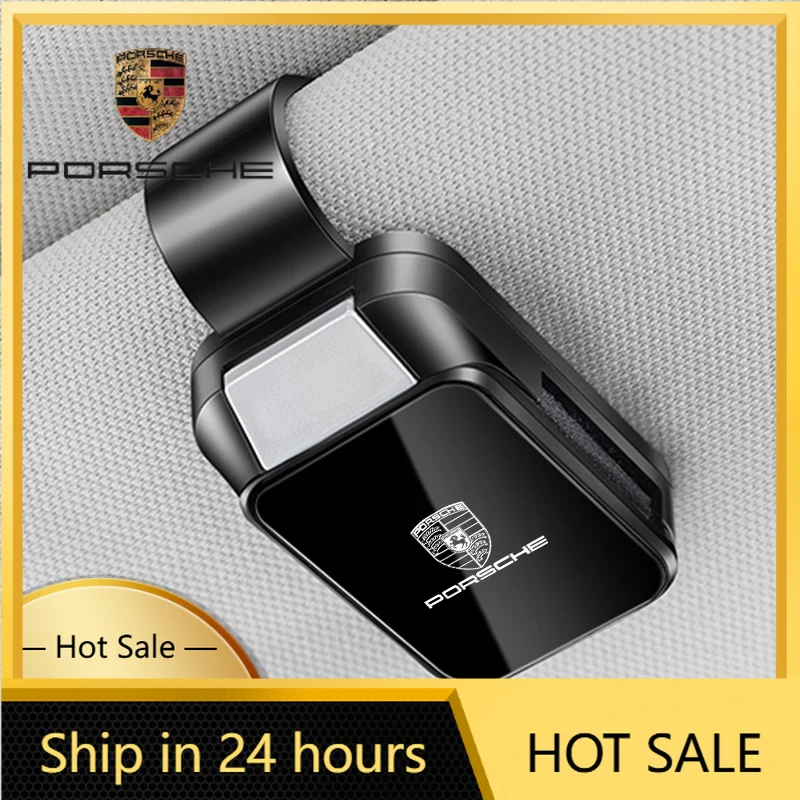 

Car Sticker For Porsche Car Sun Visor Glasses Holder Sunglasses Case Eyeglasses Clip For Porsche 911 Taycan Panamera Cayenne Bo